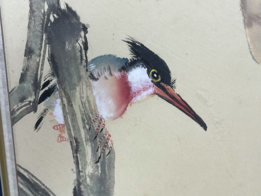 Set Of Four Framed Original Chinese Four Seasons Paintings Each Measures 19W X 39.5H [Photo 8]