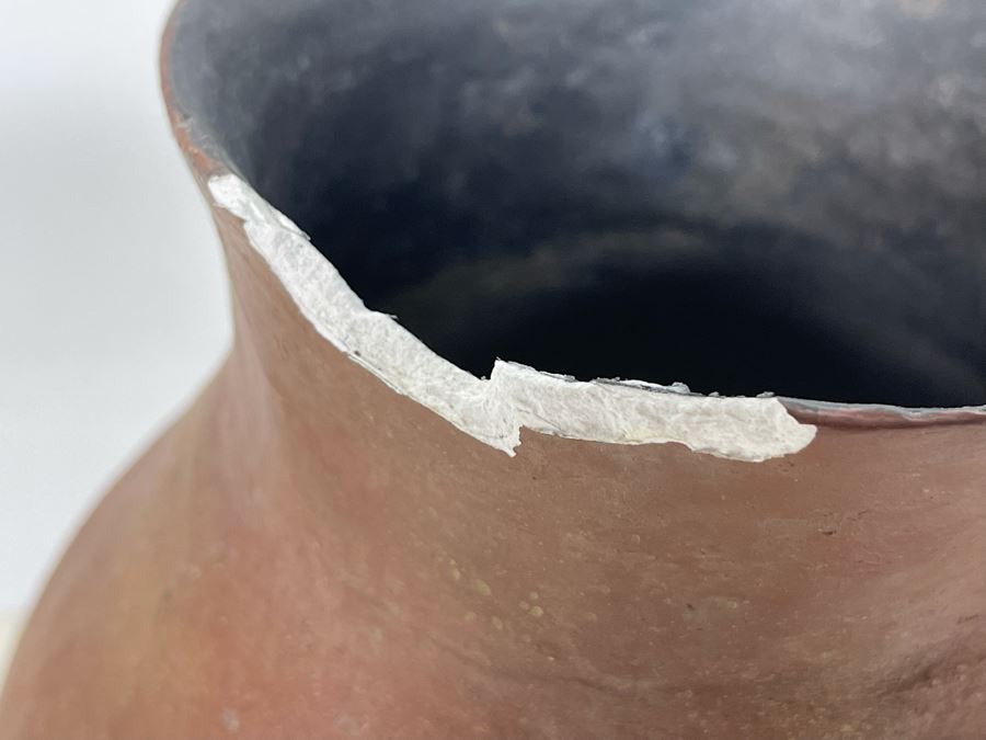 Antique 900-1100AD Native American Salado Pottery Jar Very Thin Walled Mica Fill Recovered From Roosevelt Lake Area 6W X 6H - See Photos For Damage To Rim [Photo 5]