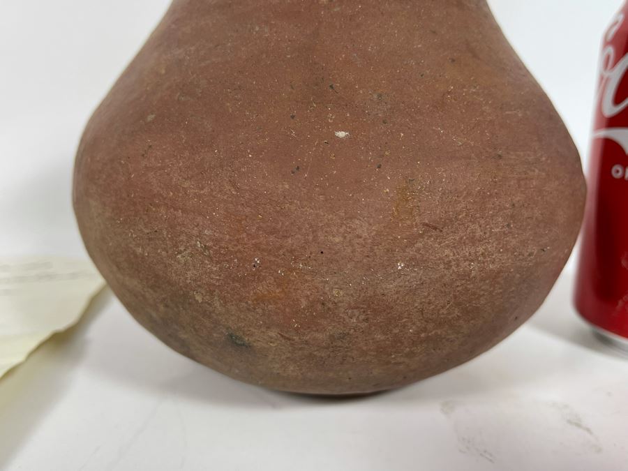 Antique 900-1100AD Native American Salado Pottery Jar Very Thin Walled Mica Fill Recovered From Roosevelt Lake Area 6W X 6H - See Photos For Damage To Rim [Photo 4]