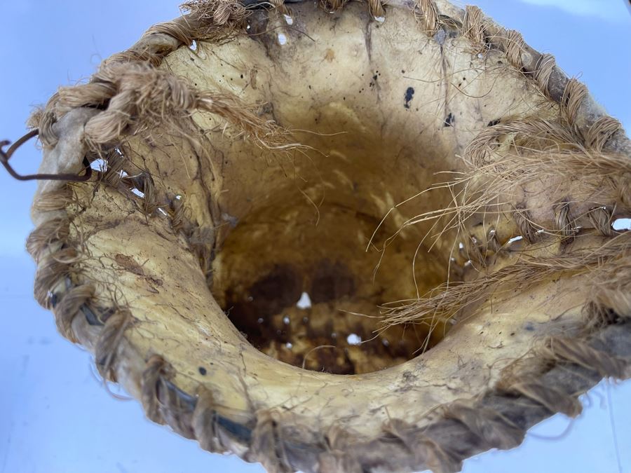 Handmade Rawhide Basket 9.5W X 11H [Photo 9]