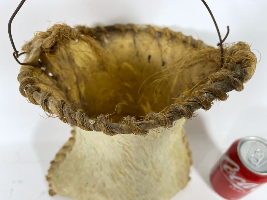 Handmade Rawhide Basket 9.5W X 11H [Photo 7]