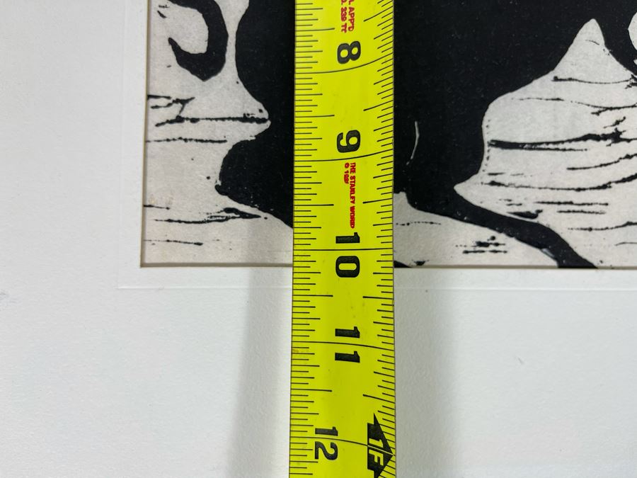 Signed 1962 Wood Engraving Titled 'Wild Horses' By R. Beauguard Limited Edition Framed 13 X 10 [Photo 7]