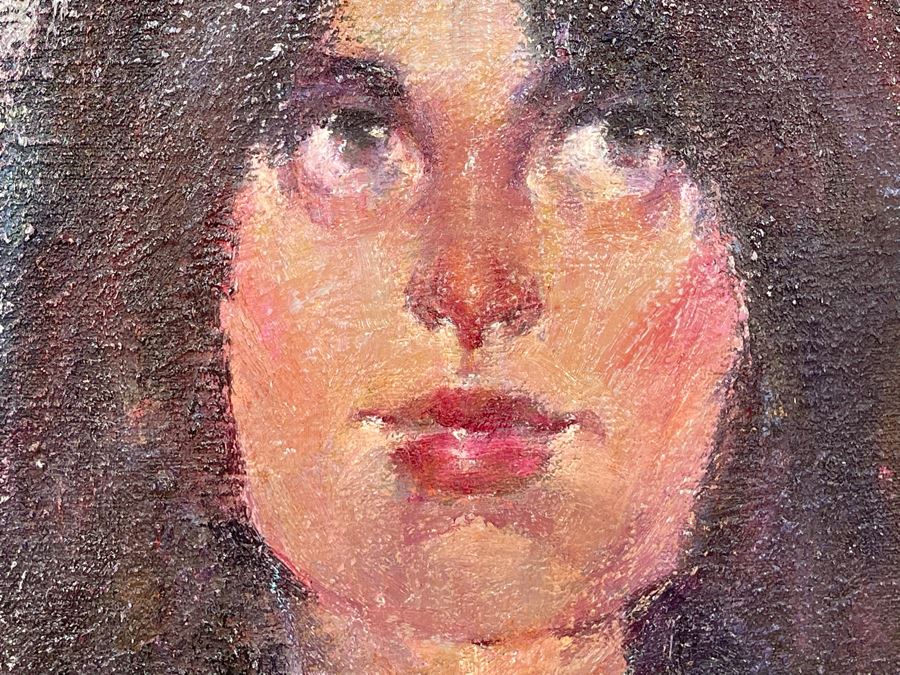 Original Max Turner Face Portrait Painting On Canvas 16 X 20 [Photo 3]