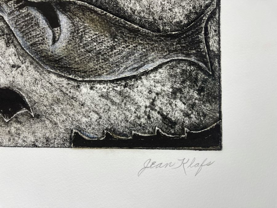 Original Jean Klafs Abstract Expressionist Monotype On Paper 20 X 15 [Photo 4]