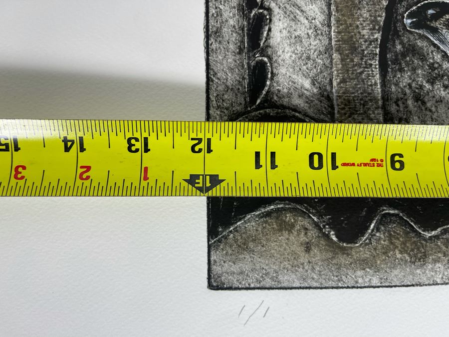 Original Jean Klafs Abstract Expressionist Monotype On Paper 20 X 15 [Photo 5]