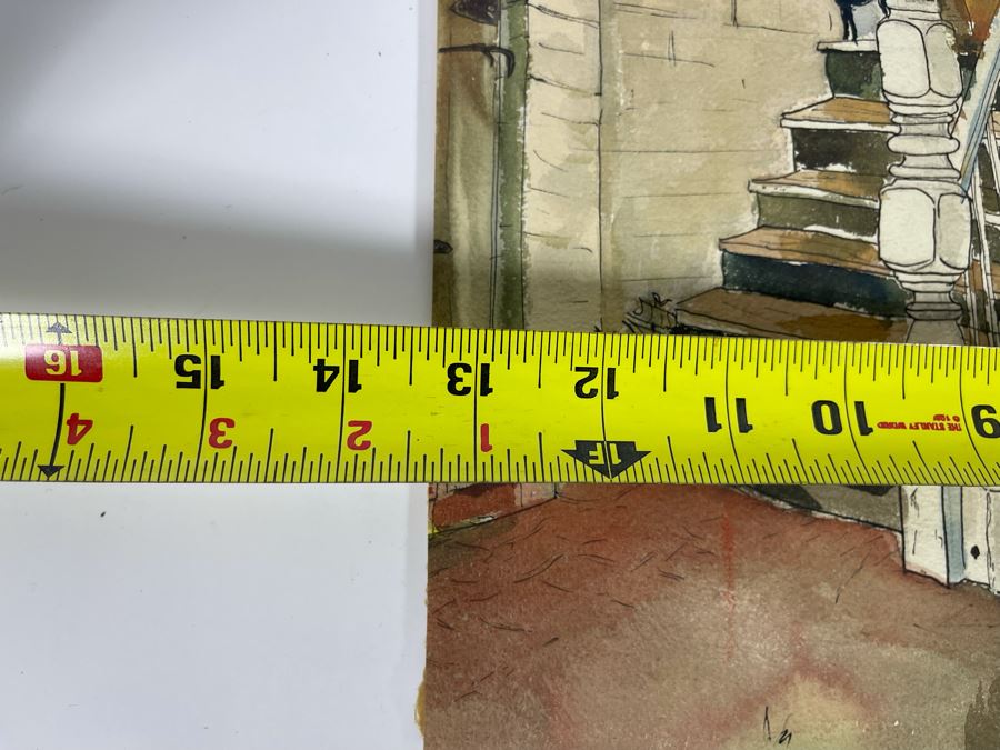 Original Jean Klafs Watercolor And Ink Painting 13.5 X 22 [Photo 7]