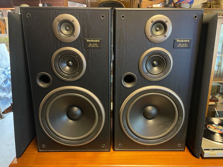 Pair Of Technics SB-LX70 3 Way Speakers Tested Working