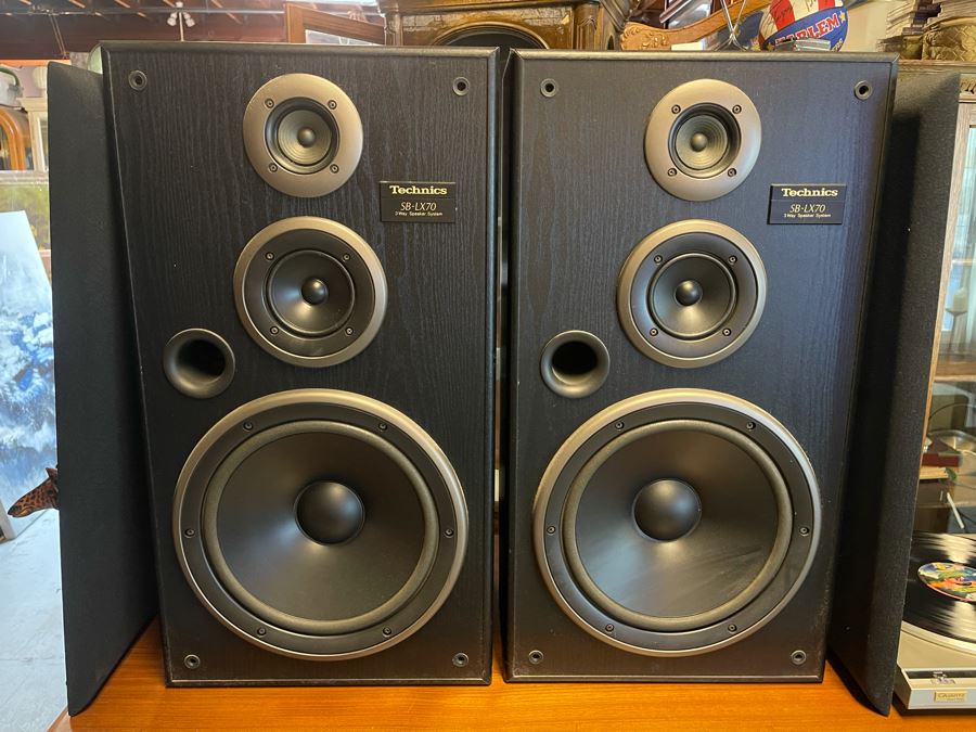 Pair Of Technics SB-LX70 3 Way Speakers Tested Working [Photo 3]