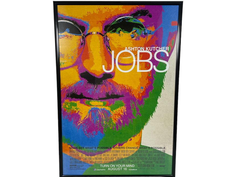Framed JOBS Movie Poster Featuring Ashton Kutcher 28 X 41