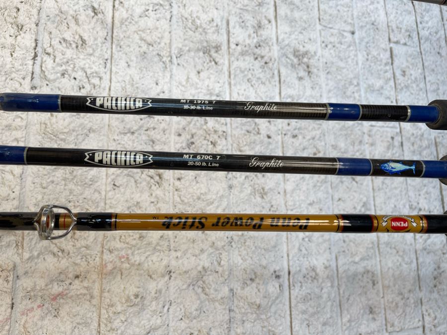 Collection Of Fishing Poles Including (1) Penn Power Stick And (2) Pacifica Graphite Fishing Poles - See Photos [Photo 4]
