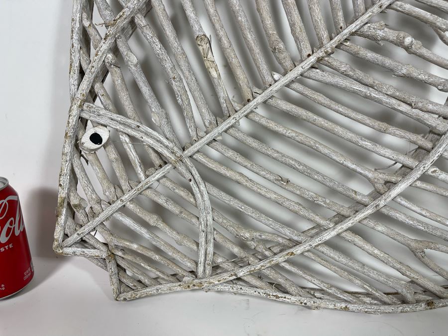 Large Handmade Fish Made From Sticks Wall Decor 28W X 29H [Photo 3]