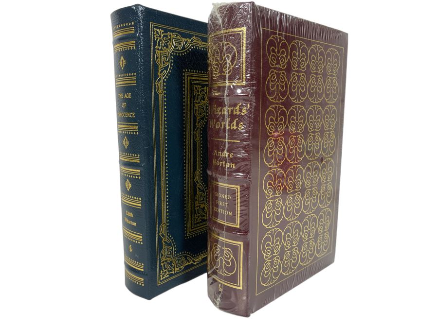 SIGNED Sealed First Edition Wizard's Worlds Fantasy Book By Andre Norton And The Age Of Innocence By Edith Wharton Book Easton Press [Photo 1]