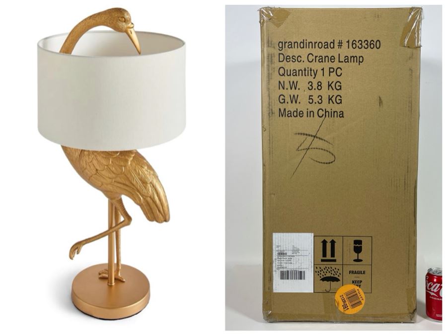 New Grandinroad Crane Table Lamp