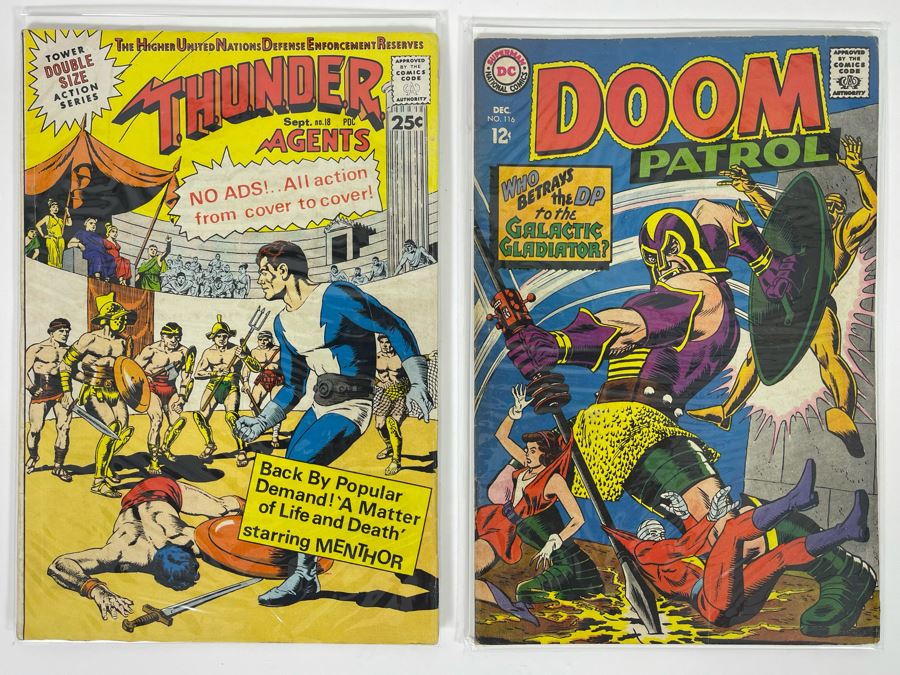 Vintage Comic Books: T.H.U.N.D.E.R. Agents 18 And Doom Patrol 115 [Photo 1]