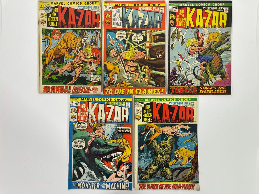 Vintage Astonishing Tales Comic Books: 9,10,12,13,14