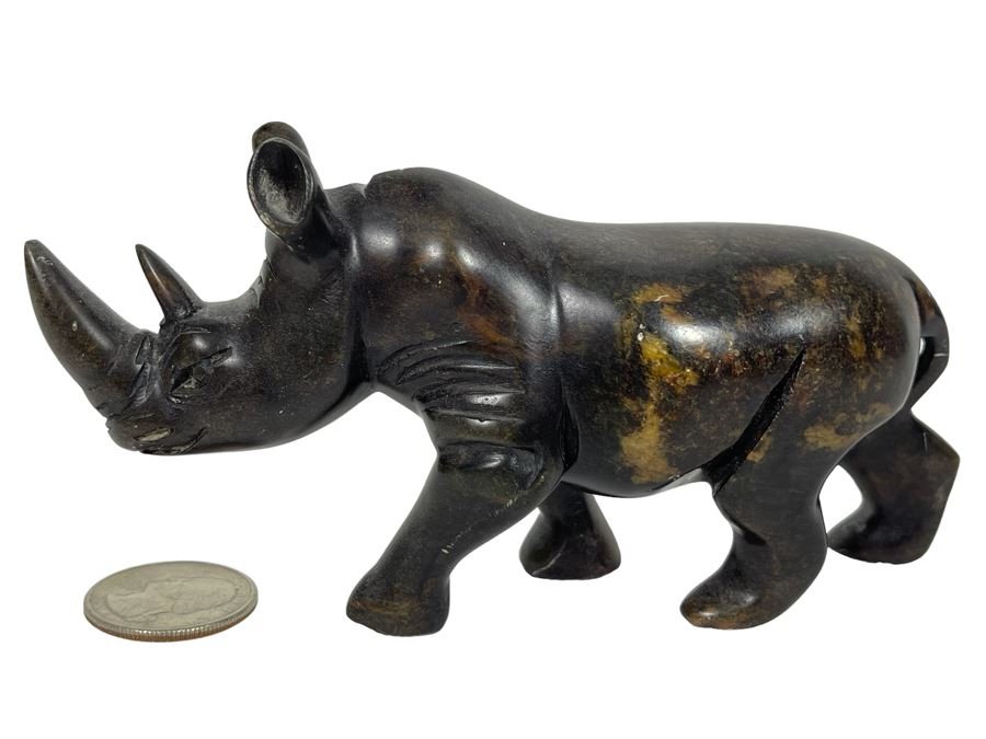 Small Carved Stone Rhinoceros Figurine [Photo 1]