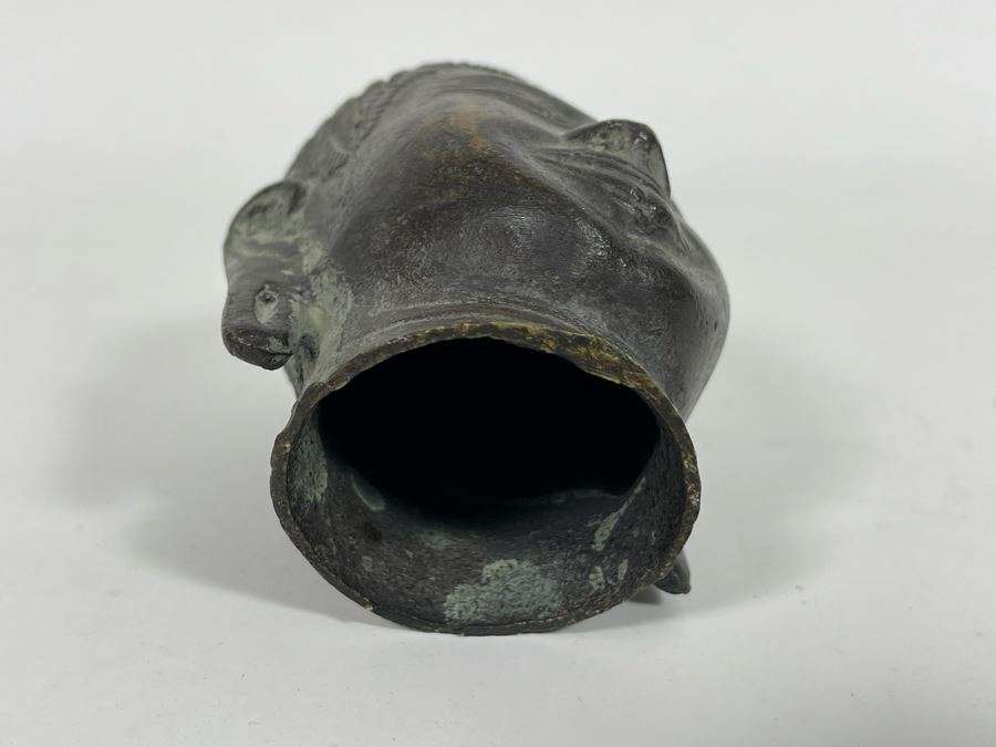 Vintage Bronze Small Buddha Head 4H [Photo 7]