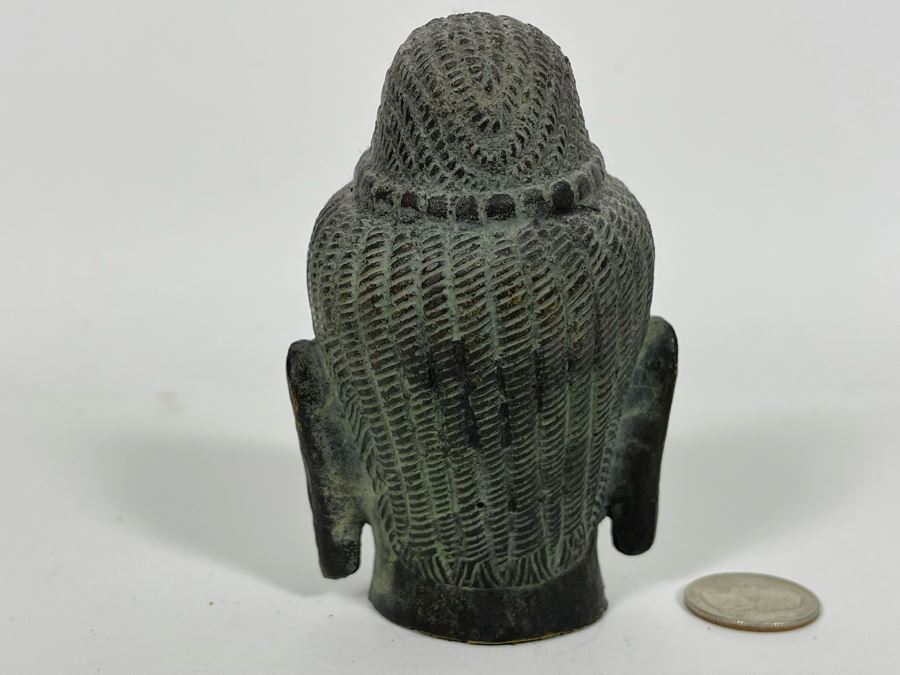 Vintage Bronze Small Buddha Head 4H [Photo 5]