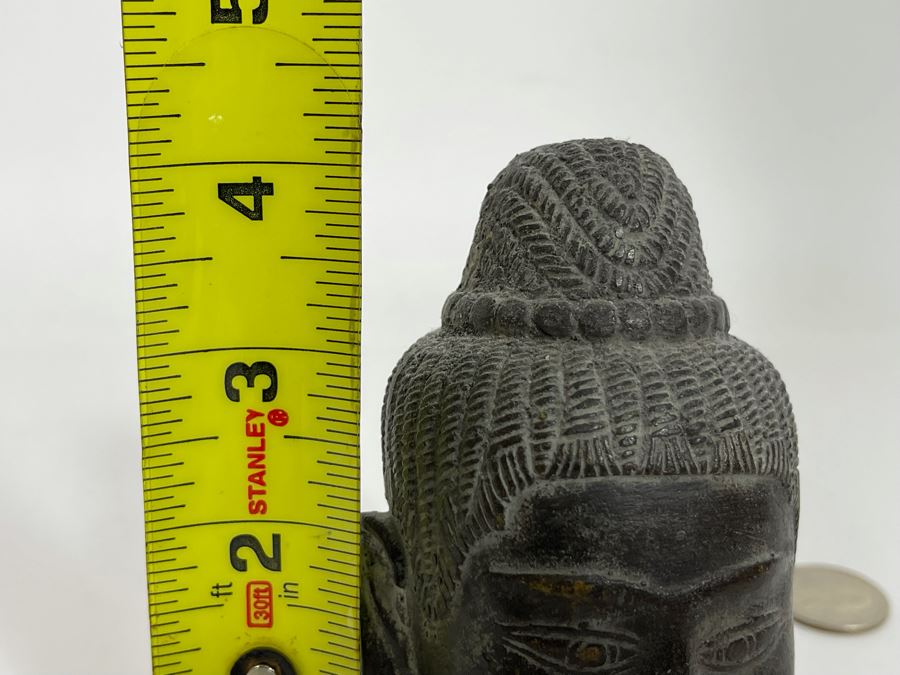 Vintage Bronze Small Buddha Head 4H [Photo 8]