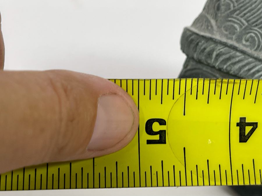 Carved Stone Sculpture Featuring The Three Faces Of Lord Shiva On One Side And Ganesh On Other Side 5W X 5H - See Photos [Photo 11]