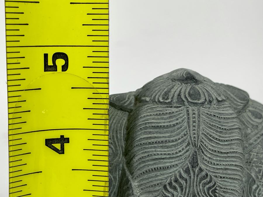 Carved Stone Sculpture Featuring The Three Faces Of Lord Shiva On One Side And Ganesh On Other Side 5W X 5H - See Photos [Photo 12]