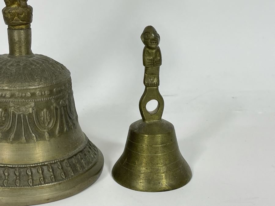 Pair Of Brass Bells And Brass Giraffe Figurine [Photo 6]