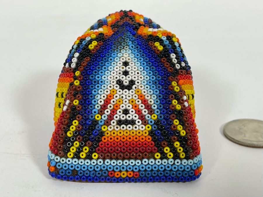 Huichol Beaded Miniature Jaguar Mexican Folk Art [Photo 5]