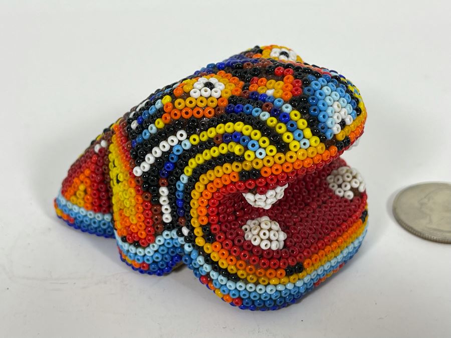Huichol Beaded Miniature Jaguar Mexican Folk Art [Photo 2]