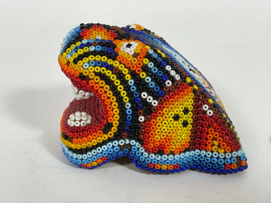Huichol Beaded Miniature Jaguar Mexican Folk Art [Photo 6]