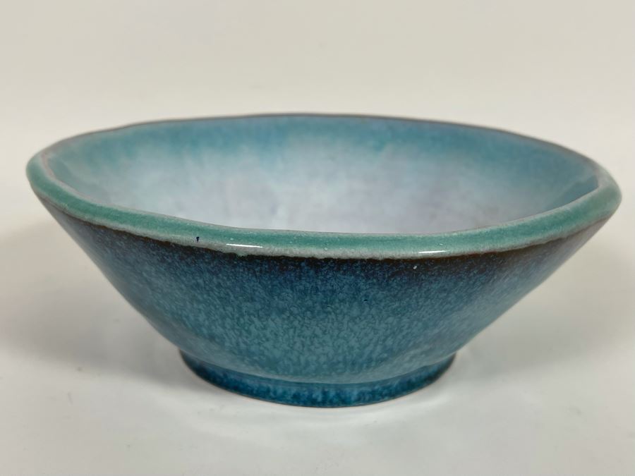 Glazed Studio Pottery Bowl Signed DH 8W [Photo 5]
