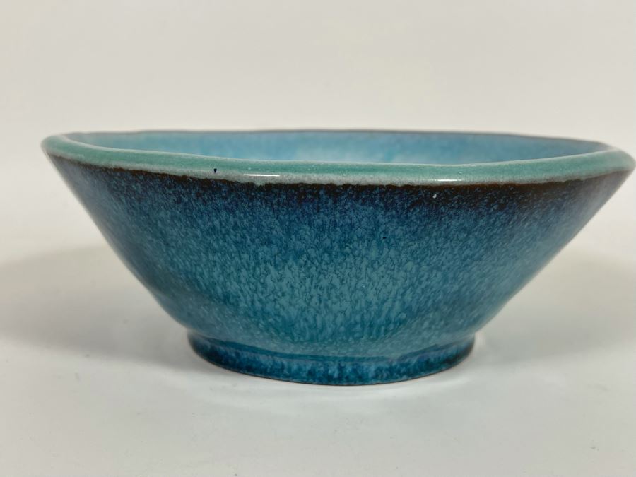 Glazed Studio Pottery Bowl Signed DH 8W [Photo 6]