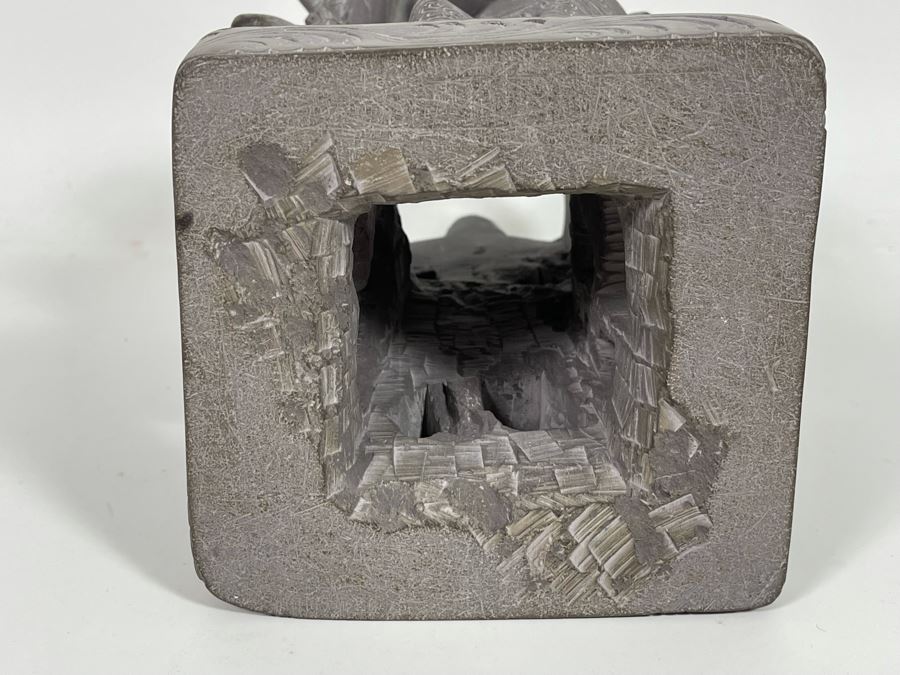 Carved Stone Sculpture Of Four Main Indian Goddesses From India 4-Sided 5.5W X 10H - See Photos  [Photo 25]