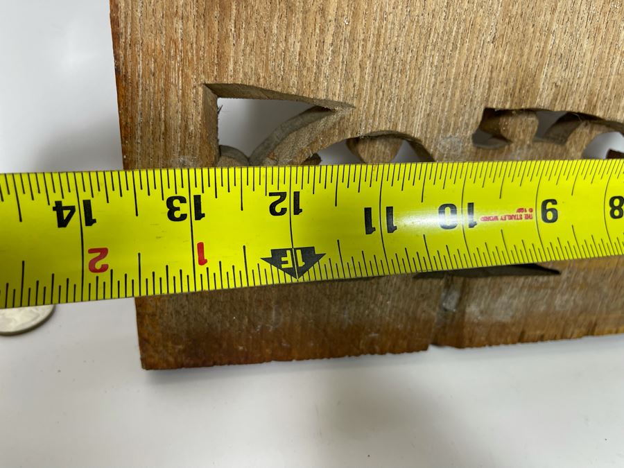 Vintage Relief Carved Wooden Panel 13.5 X 24 [Photo 8]