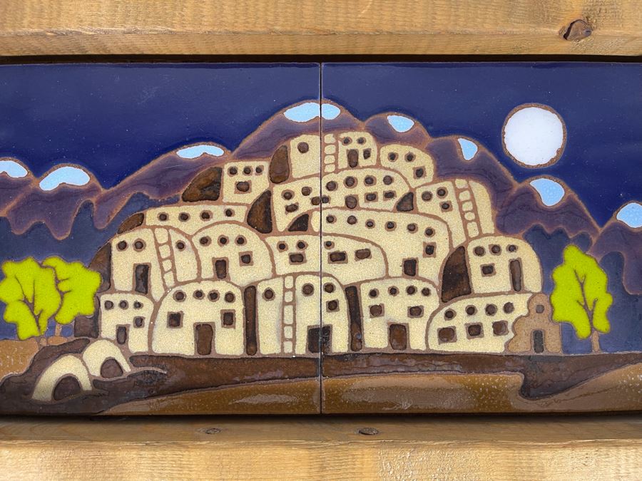 Hand Painted Tiles By Territorial Tiles Of Santa Fe, New Mexico Framed Frame Measures 15.5 X 9.5 [Photo 4]