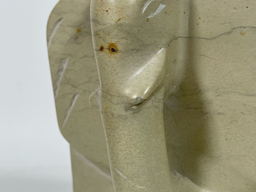 Carved Soapstone Bookends From Kenya (Slight Chips)  [Photo 4]