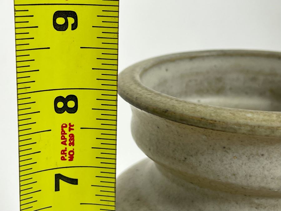 Signed Mid-Century Studio Pottery Vase 8H [Photo 9]