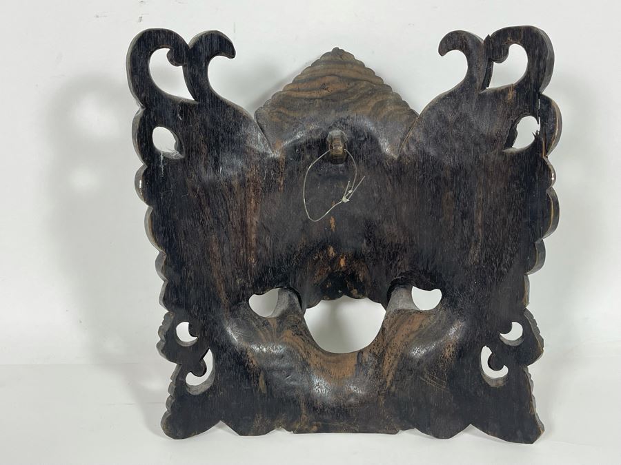 Hand Carved Wooden Far Eastern Mask 8W X 9H X 4D [Photo 9]
