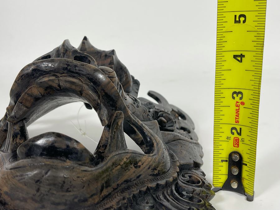 Hand Carved Wooden Far Eastern Mask 8W X 9H X 4D [Photo 12]