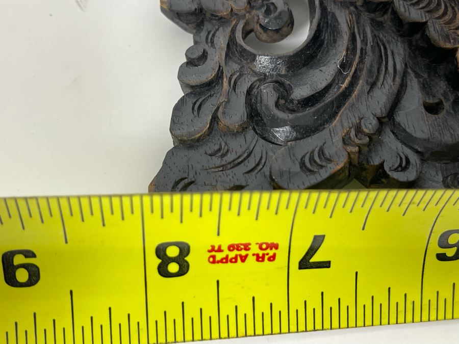 Hand Carved Wooden Far Eastern Mask 8W X 9H X 4D [Photo 10]