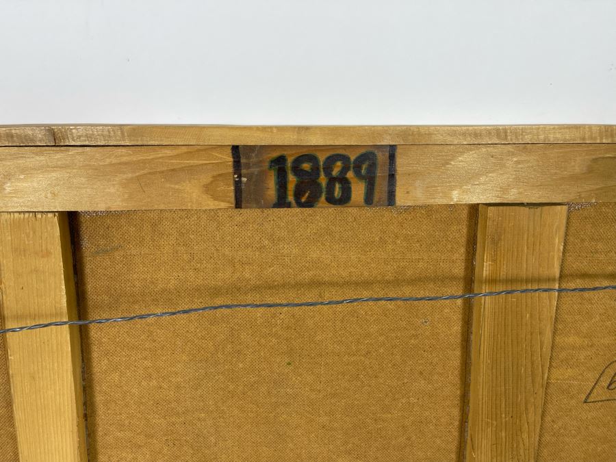 Felix Jean (Haitian, 1929-1978) Large Original Oil Painting On Masonite 24 X 48 [Photo 13]