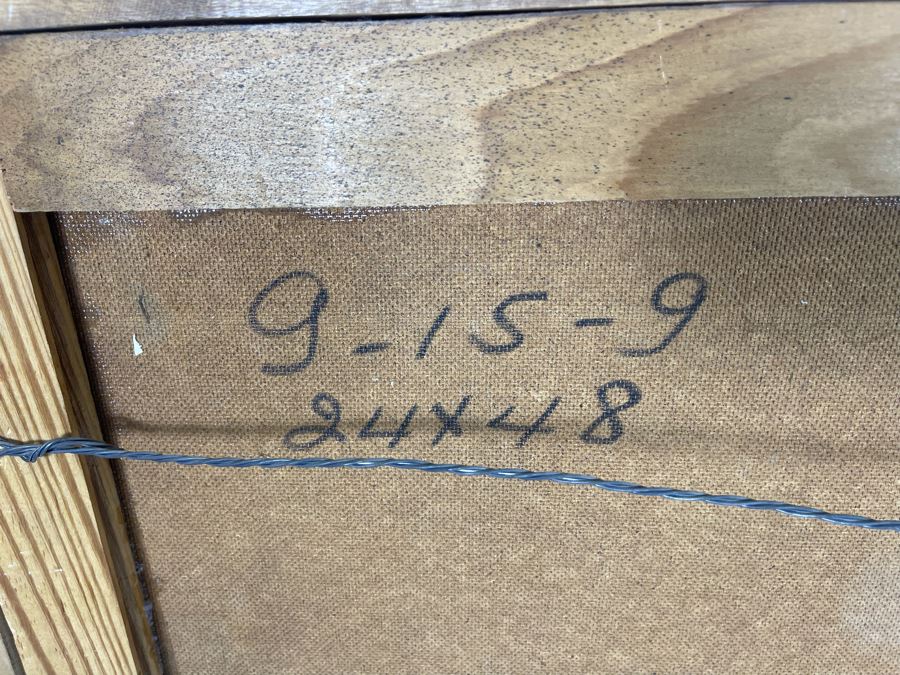 Felix Jean (Haitian, 1929-1978) Large Original Oil Painting On Masonite 24 X 48 [Photo 14]