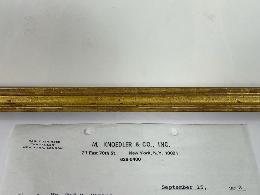 Jacques Villon (1875-1963) 1948 Limited Edition Cubism Etching Titled 'La Cathedrale De Rouen' 10 Of 12 Hand Signed Purchased In 1973 At M. Knoedler & Co New York, NY Framed 15.5 X 20.5 [Photo 14]