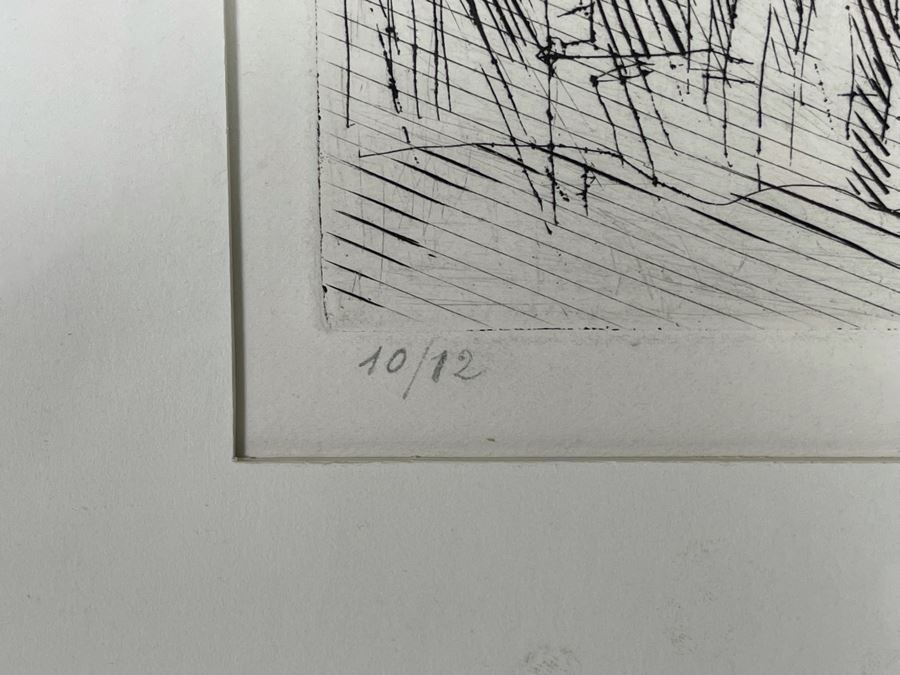 Jacques Villon (1875-1963) 1948 Limited Edition Cubism Etching Titled 'La Cathedrale De Rouen' 10 Of 12 Hand Signed Purchased In 1973 At M. Knoedler & Co New York, NY Framed 15.5 X 20.5 [Photo 10]