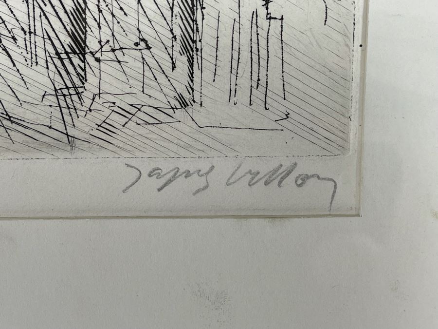 Jacques Villon (1875-1963) 1948 Limited Edition Cubism Etching Titled 'La Cathedrale De Rouen' 10 Of 12 Hand Signed Purchased In 1973 At M. Knoedler & Co New York, NY Framed 15.5 X 20.5 [Photo 9]