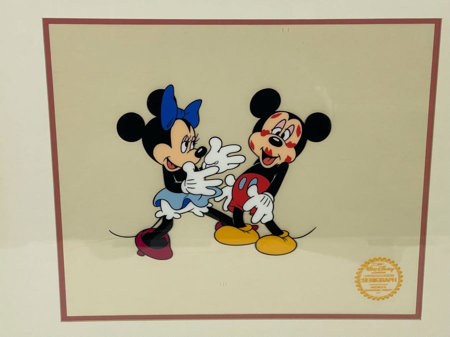 Limited Edition Serigraph Cel Titled 'Minnie Loves Mickey' By The Walt Disney Company Framed Frame Measures 18 X 16 [Photo 3]