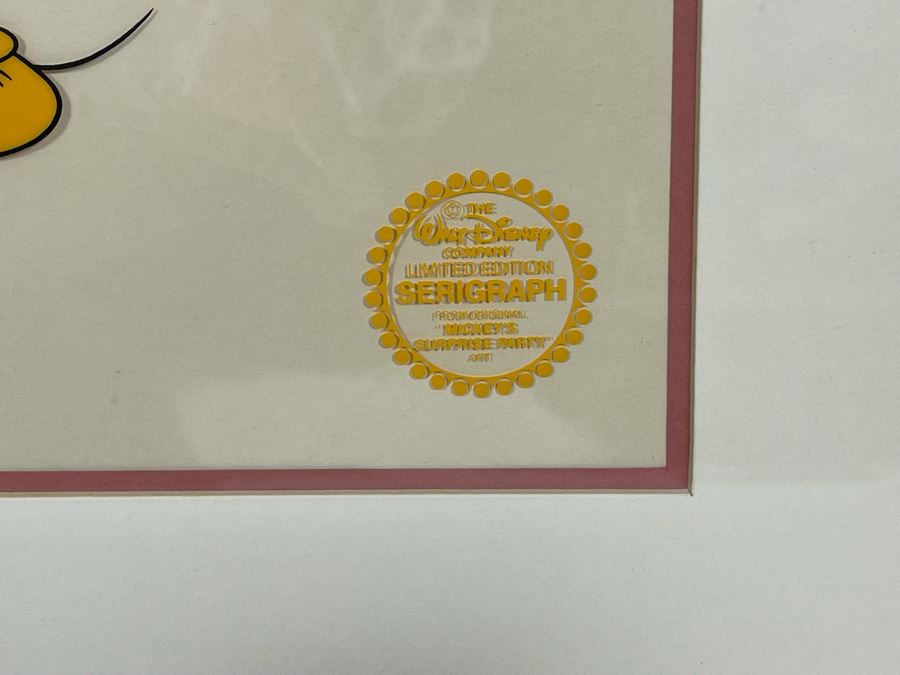 Limited Edition Serigraph Cel Titled 'Minnie Loves Mickey' By The Walt Disney Company Framed Frame Measures 18 X 16 [Photo 5]