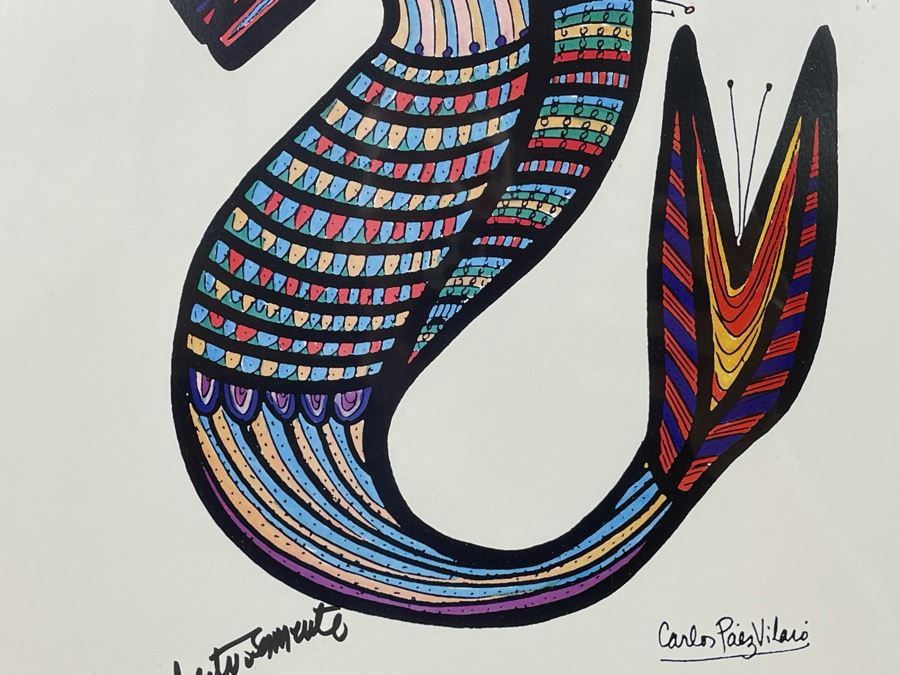 Hand Signed Carlos Páez Vilaró Print Framed Frame Measures 21 X 27 [Photo 6]