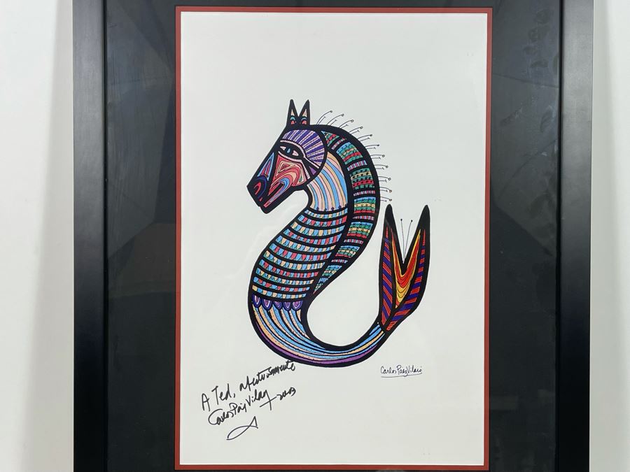 Hand Signed Carlos Páez Vilaró Print Framed Frame Measures 21 X 27 [Photo 3]