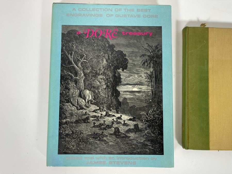 A Dore Treasury: A Collection Of The Best Engravings By Gustave Dore Book By James Stevens And The Adventures Of Baron Munchausen With Illustrations By Gustave Dore Book [Photo 3]