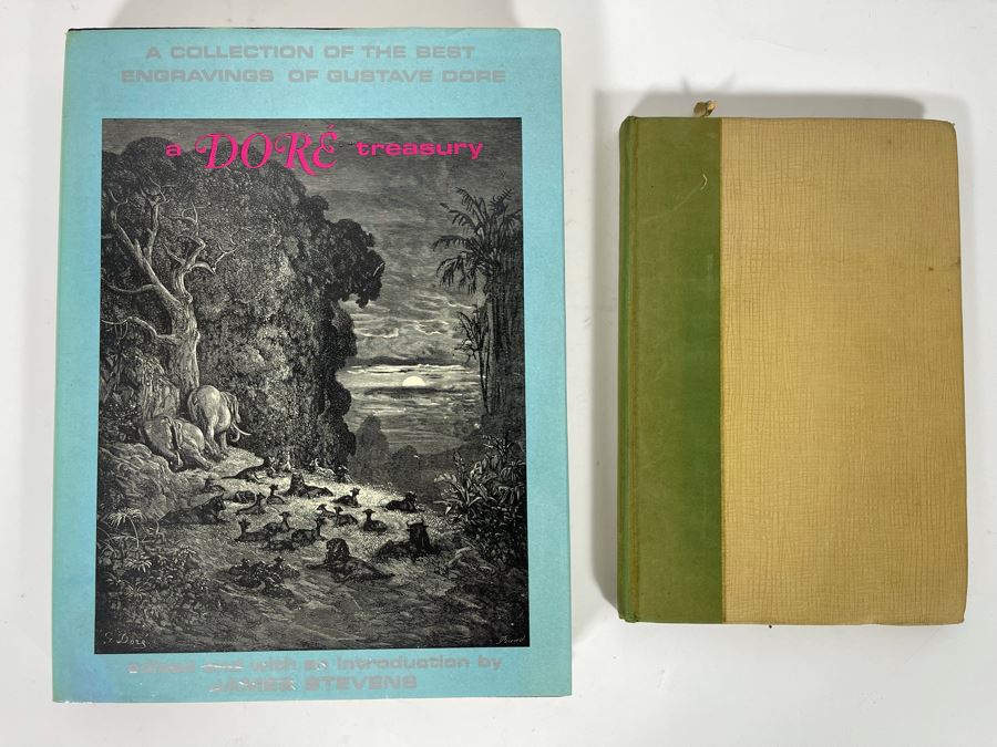 A Dore Treasury: A Collection Of The Best Engravings By Gustave Dore Book By James Stevens And The Adventures Of Baron Munchausen With Illustrations By Gustave Dore Book [Photo 2]
